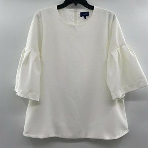 Avon Lane by Tuckernuck Women's Ivory Harper Bell Sleeve Blouse Top sz M NWOT